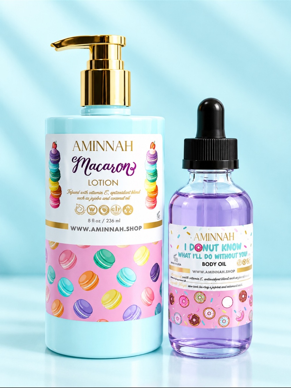 AMINNAH Macarons Lotion & I Donut Know What Ill Do without You Body Oil